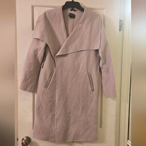 Mackage Montreal Luxury Wrap Wool Coat Women's Size L Color Mineral Elegant